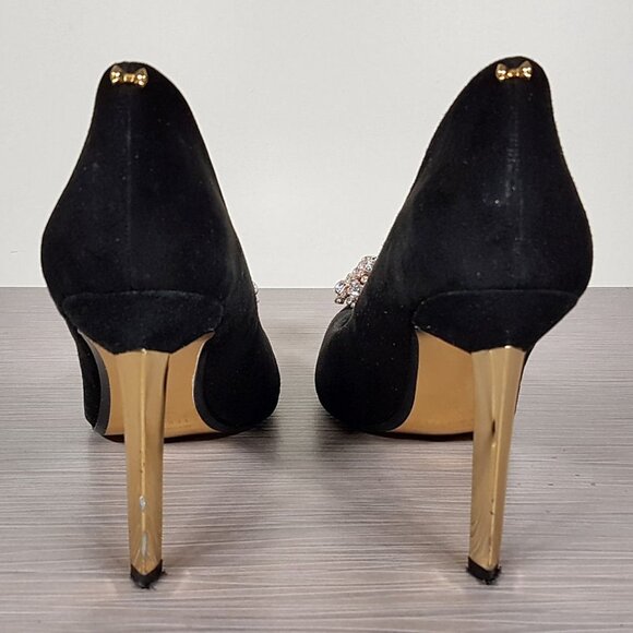 Ted Baker London 'Peetch' Black Suede Pointy Toe Pump Womens Size 8.5 / 39 - Picture 5 of 9